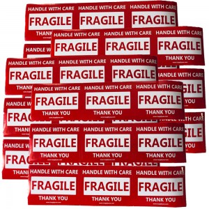 Vinyl Fragile Stickers 3-inch x 4-inch Handle with Care Thank You Warning Label Packing Shipping Mailing Supplies 36 Count KA-FS34-36