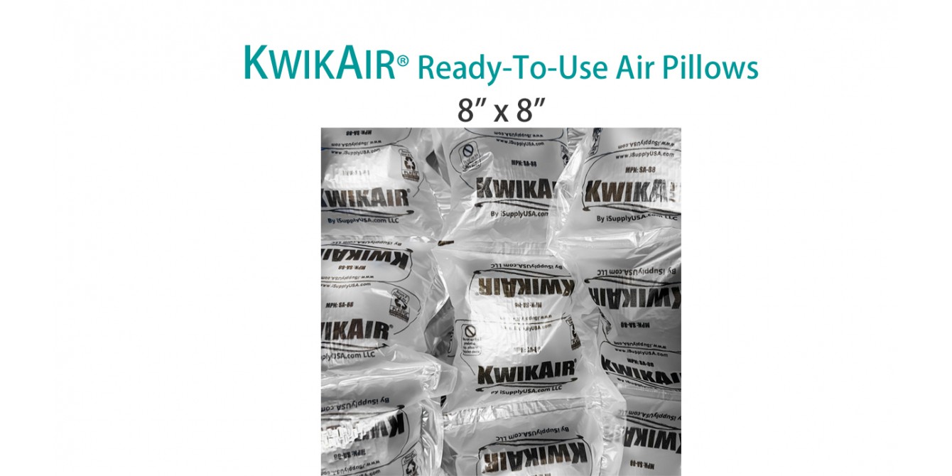 KwikAIR® Pre-Filled 8x8" Air Pillows Ready to Use